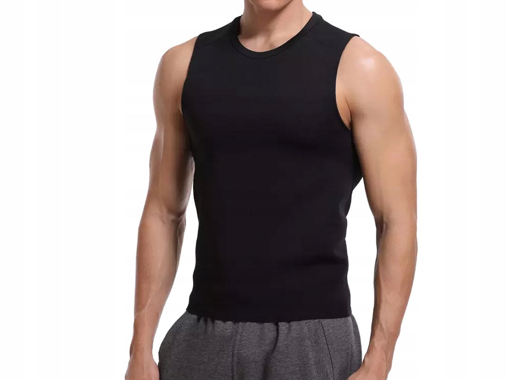 Maiou fitness din neopren de barbati, Zola®, pentru slabit, negru/verde, marimea L Maiou fitness din neopren de barbati, Zola®, pentru slabit, negru/verde, marimea L